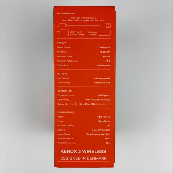 Steelseries Aerox 3 Wireless Gaming Mouse Lightweight White NEW Sealed - Picture 3 of 7